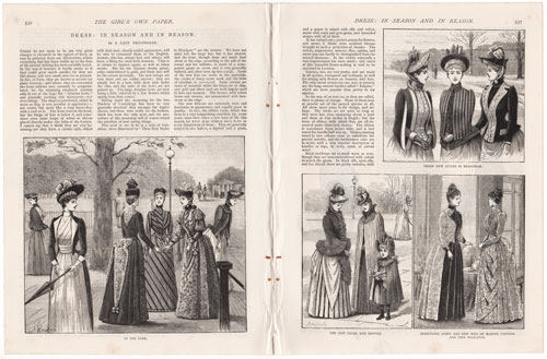 original engravings from The Girl's Own Paper (1888-1890)